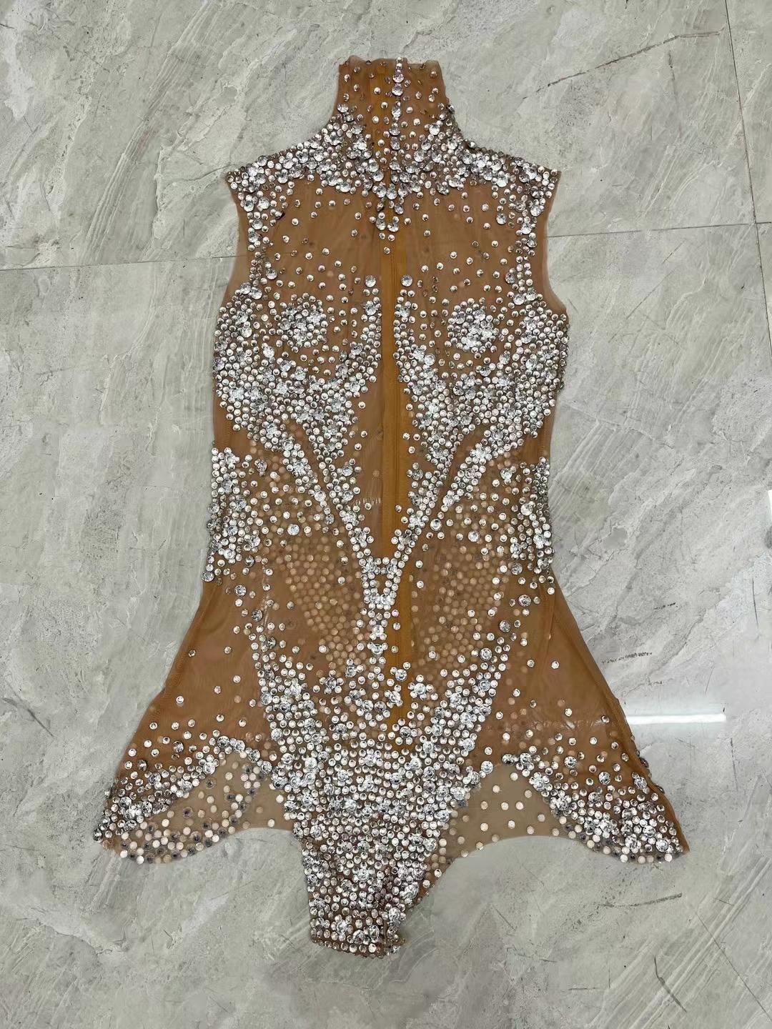 CELESINYI Menglong Crystal Illusion Bodysuit