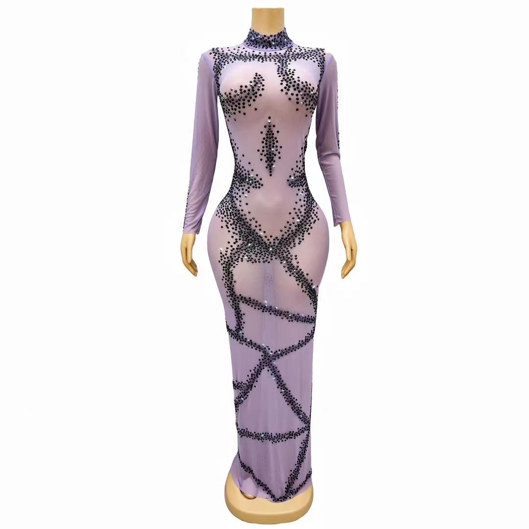 CELESINYI Zhimaqun Crystal Geometric Gown