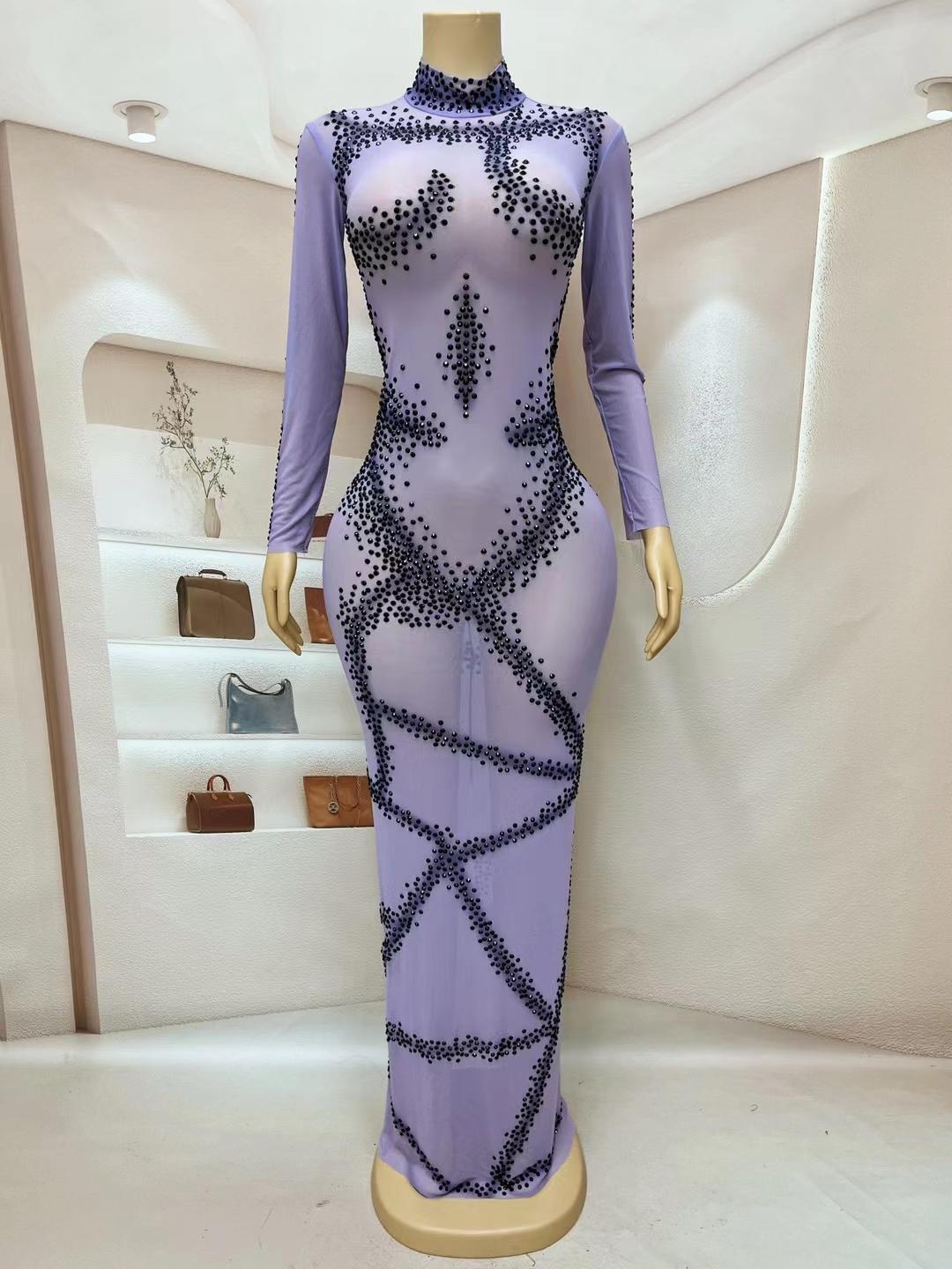 CELESINYI Zhimaqun Crystal Geometric Gown