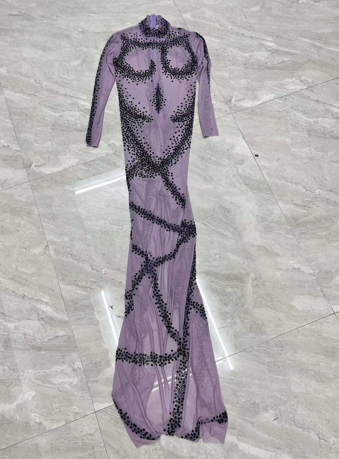 CELESINYI Zhimaqun Crystal Geometric Gown