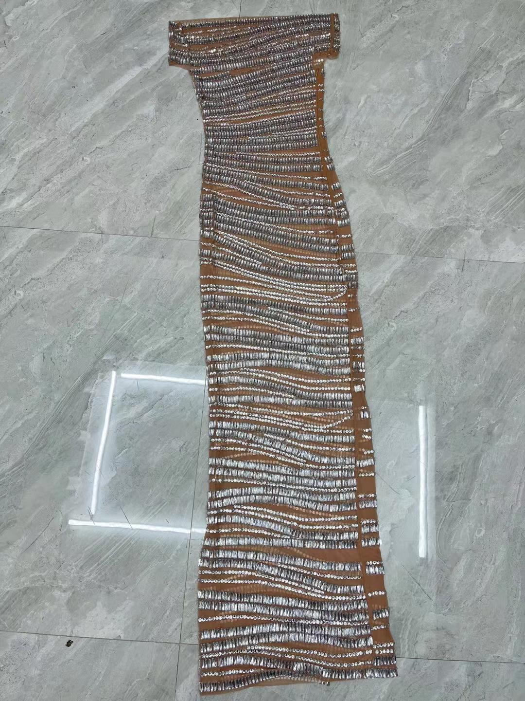 CELESINYI Gangsuo Crystal White Cable Gown