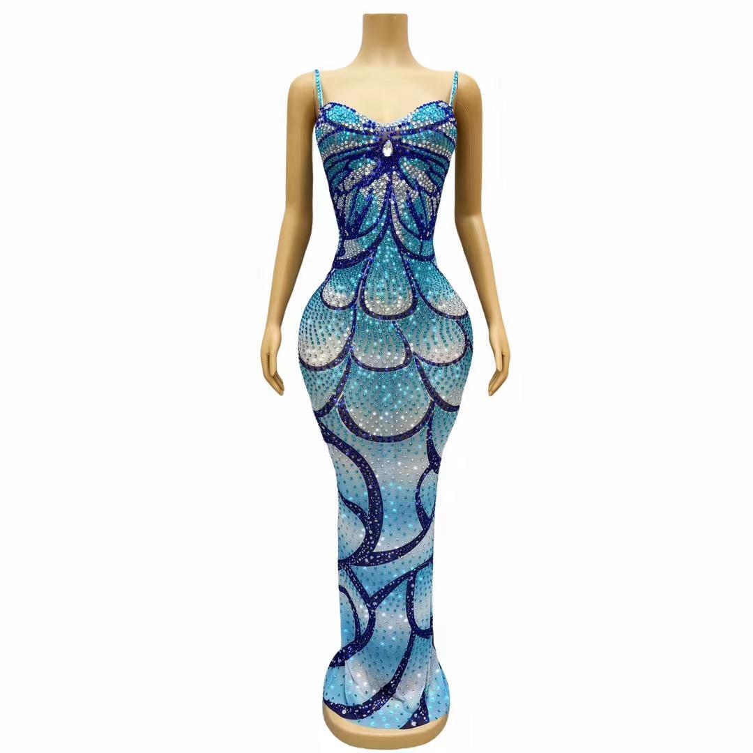 CELESINYI Bingpodie Crystal Butterfly Bodysuit