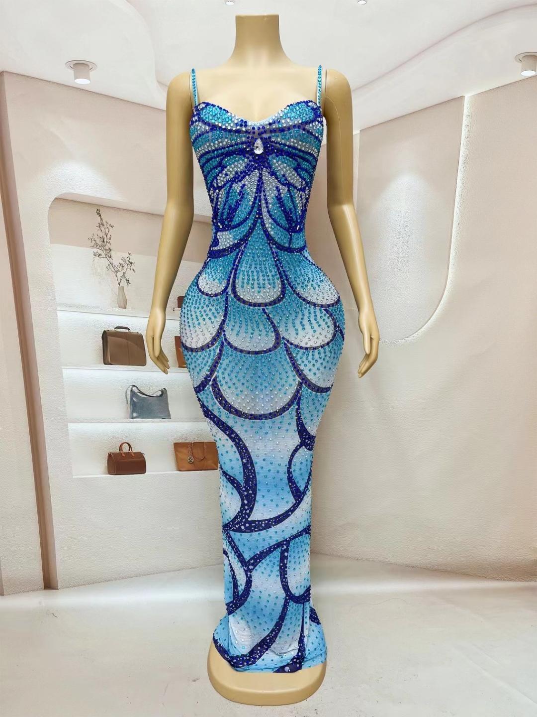 CELESINYI Bingpodie Crystal Butterfly Bodysuit