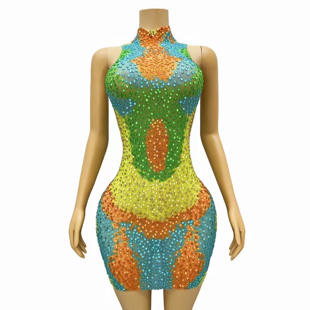 CELESINYI Binguo Crystal Camo Bodysuit