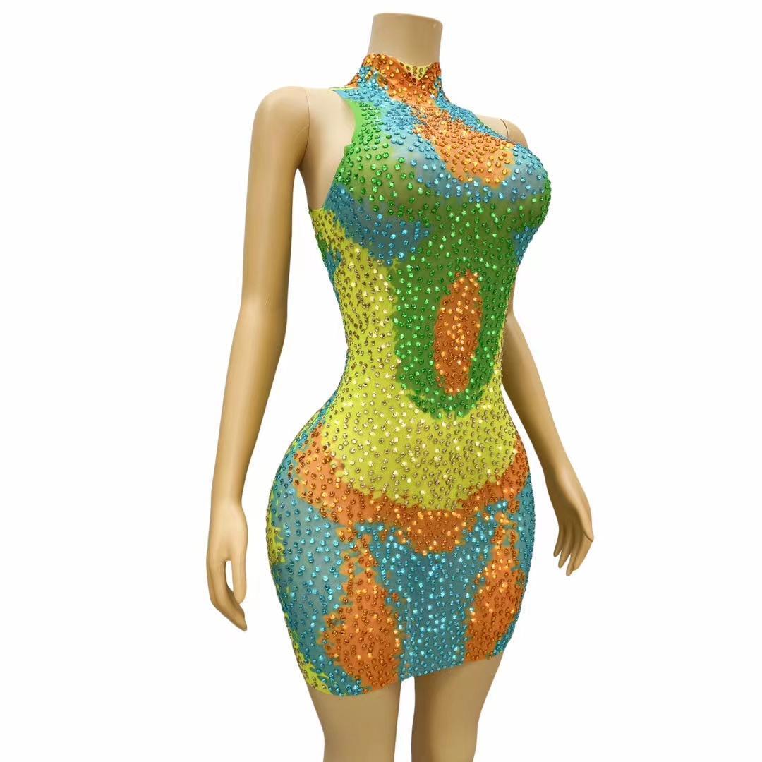 CELESINYI Binguo Crystal Camo Bodysuit