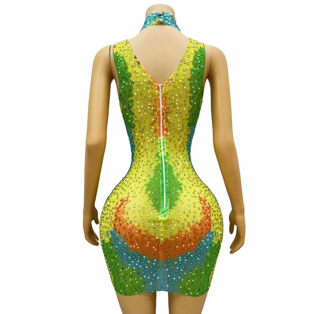 CELESINYI Binguo Crystal Camo Bodysuit