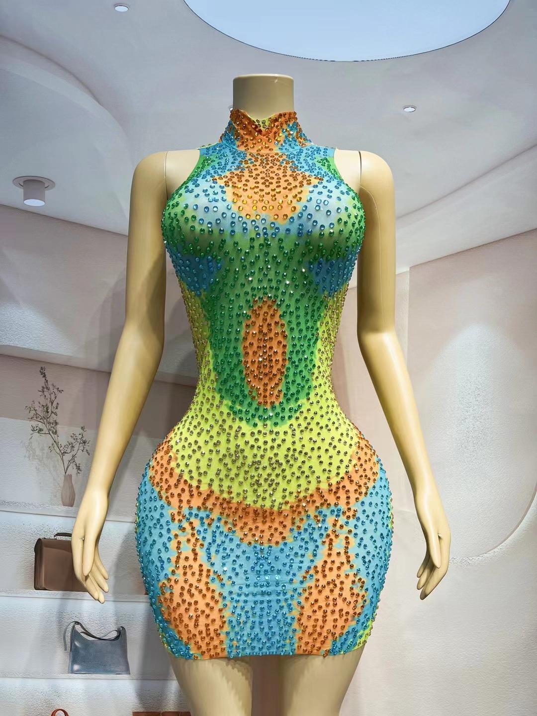 CELESINYI Binguo Crystal Camo Bodysuit