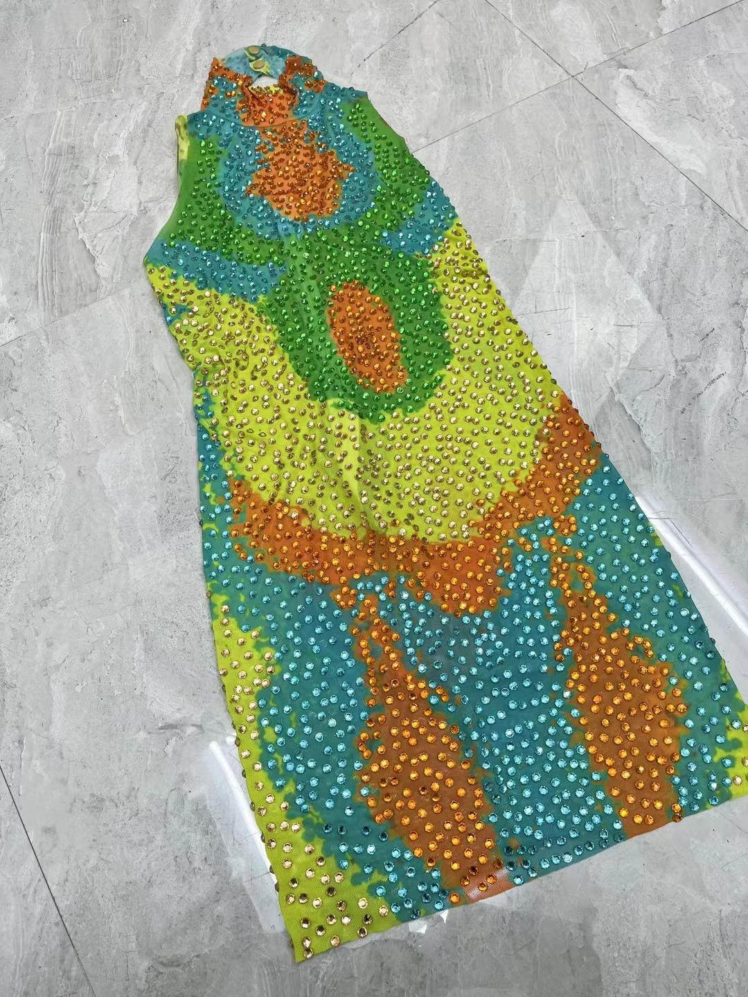 CELESINYI Binguo Crystal Camo Bodysuit