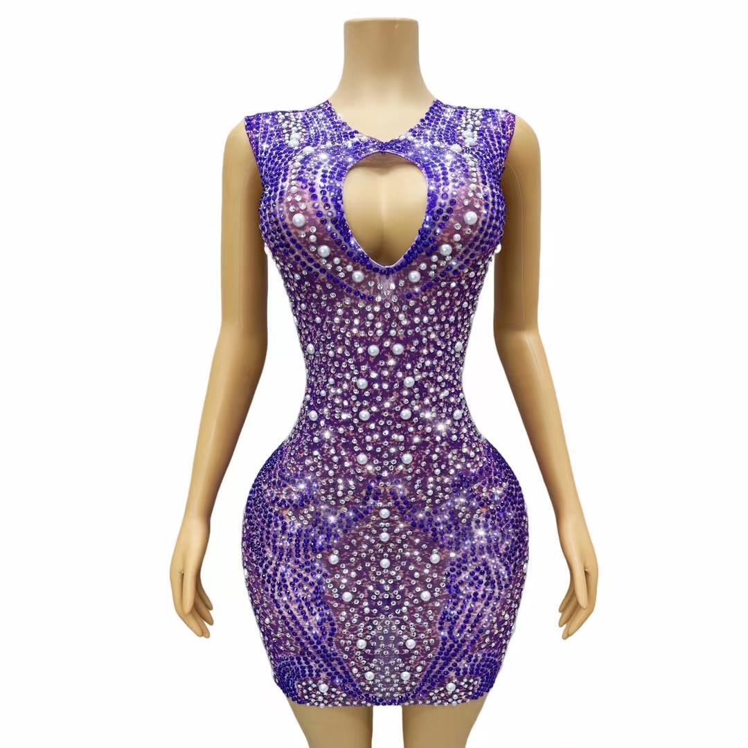 CELESINYI Yuhua Crystal Purple Bodysuit