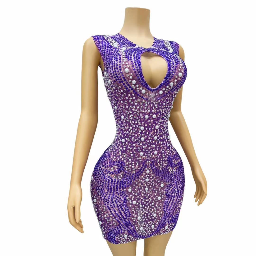 CELESINYI Yuhua Crystal Purple Bodysuit