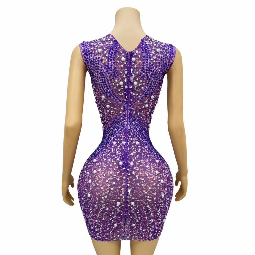 CELESINYI Yuhua Crystal Purple Bodysuit