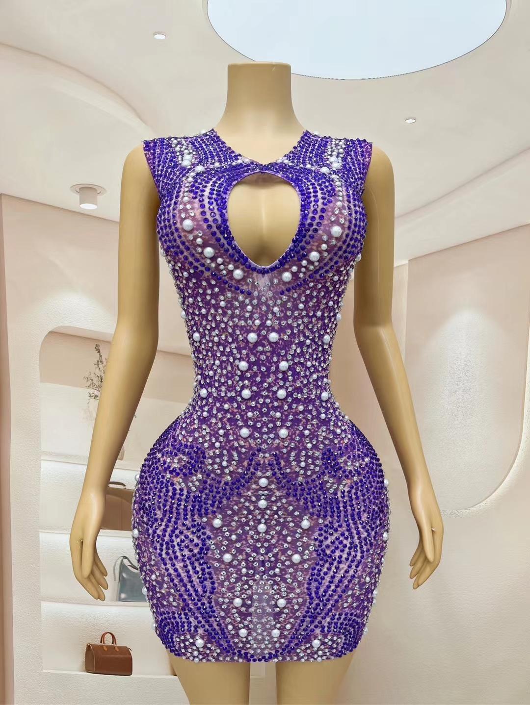CELESINYI Yuhua Crystal Purple Bodysuit