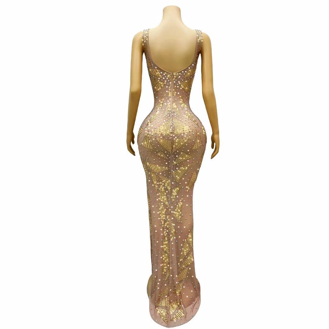 CELESINYI Maotouying Crystal Illusion Bodysuit