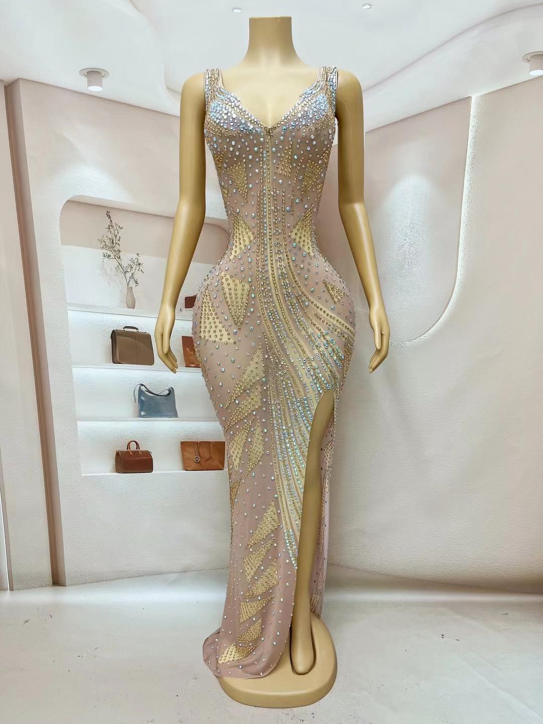 CELESINYI Maotouying Crystal Illusion Bodysuit