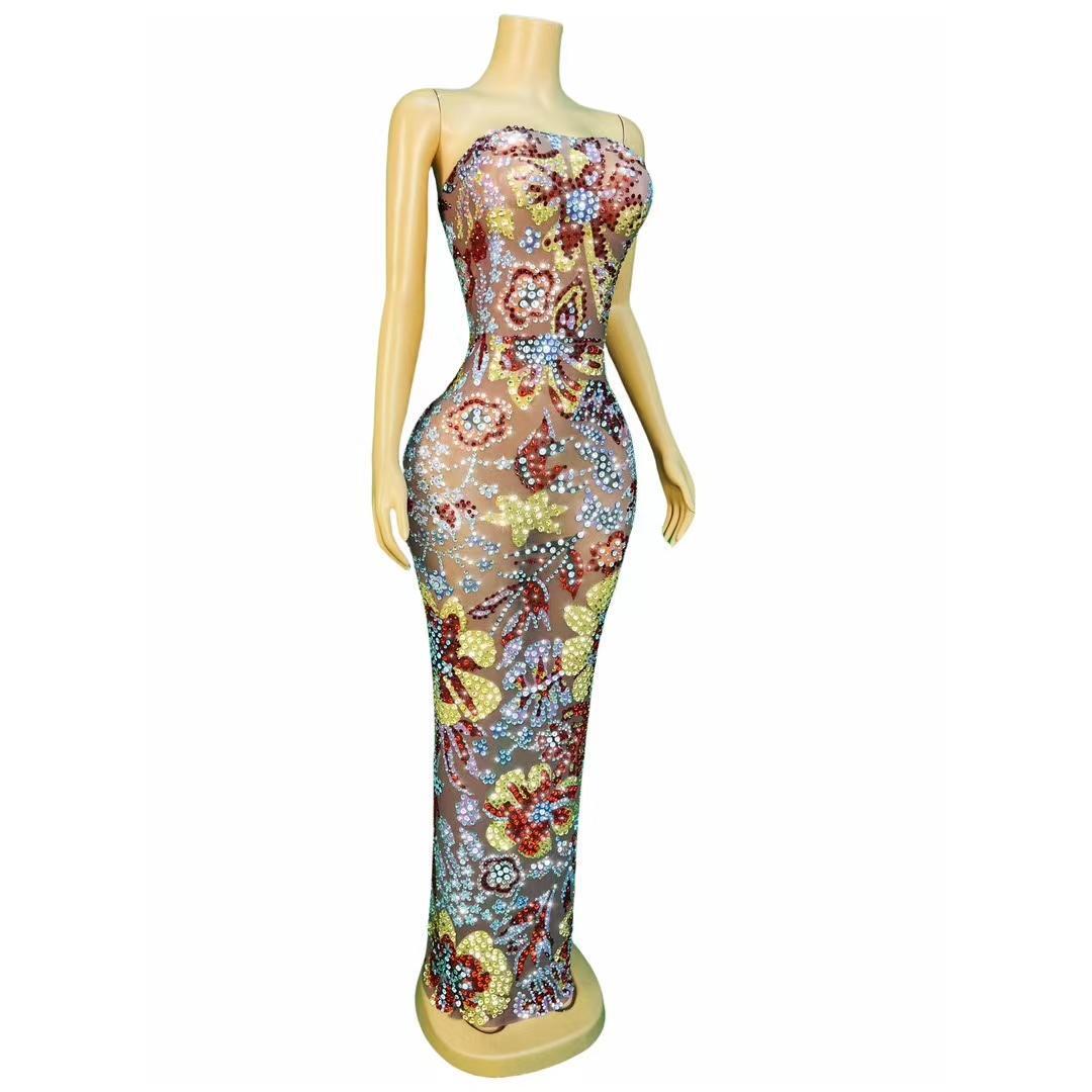 CELESINYI Baihuaqifang Crystal Flower Gown