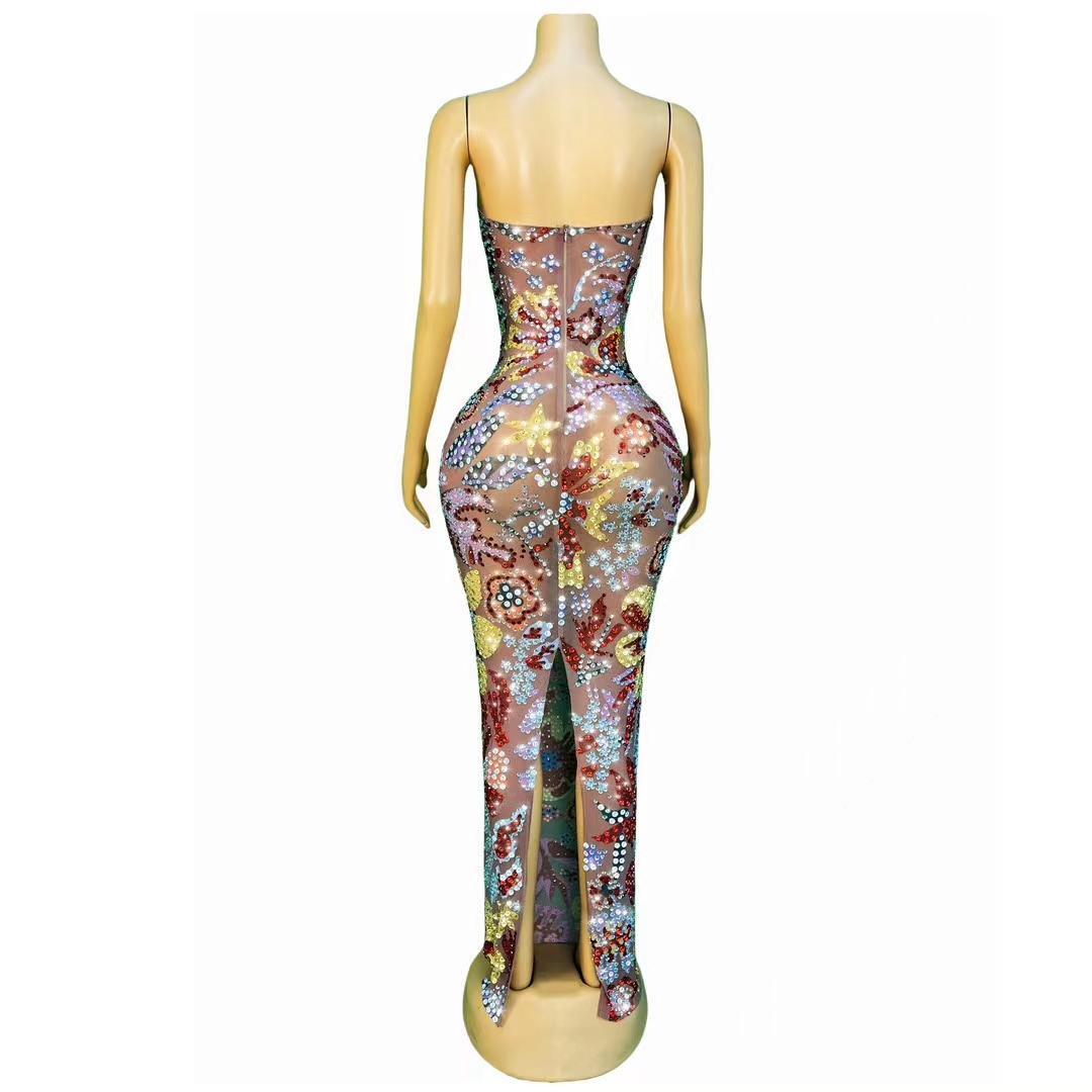 CELESINYI Baihuaqifang Crystal Flower Gown