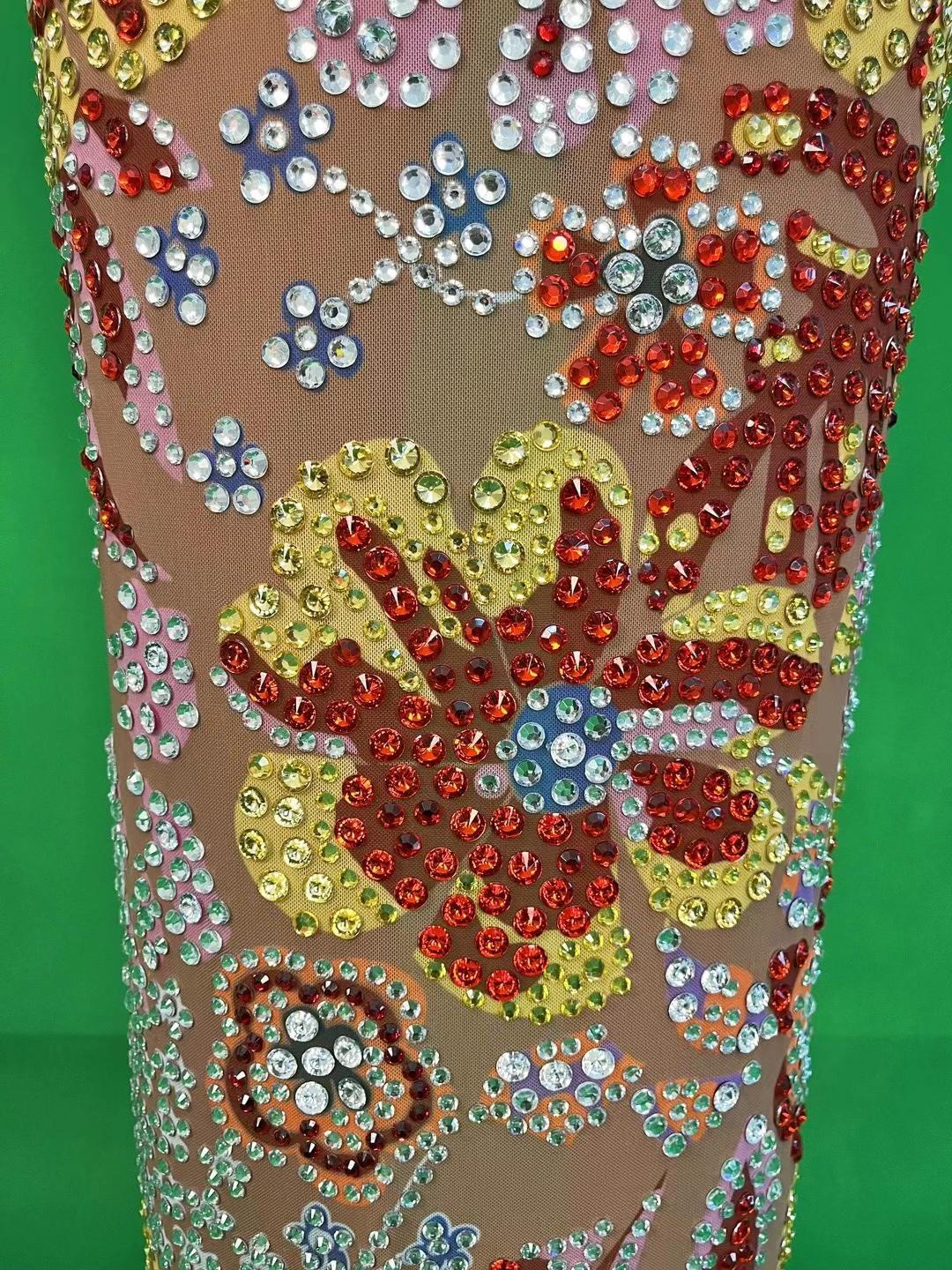 CELESINYI Baihuaqifang Crystal Flower Gown