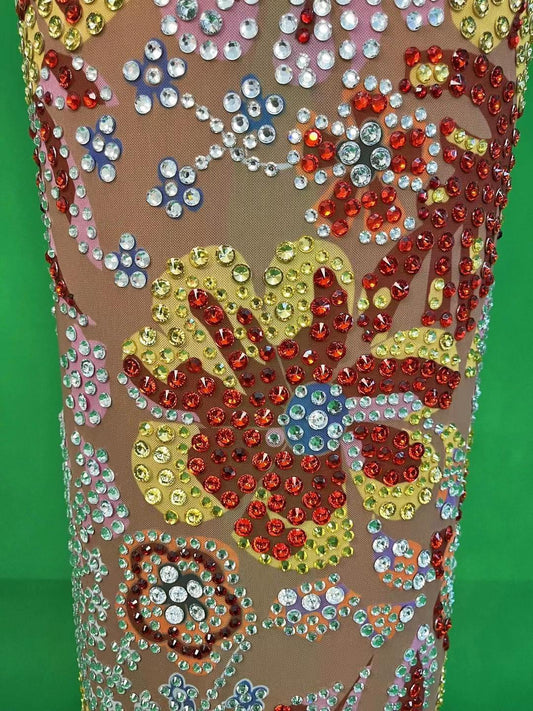 CELESINYI Baihuaqifang Crystal Flower Gown