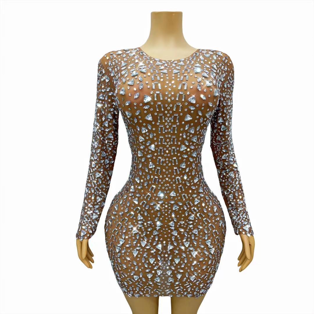 CELESINYI Sanjiaosuo Crystal Geometric Bodysuit