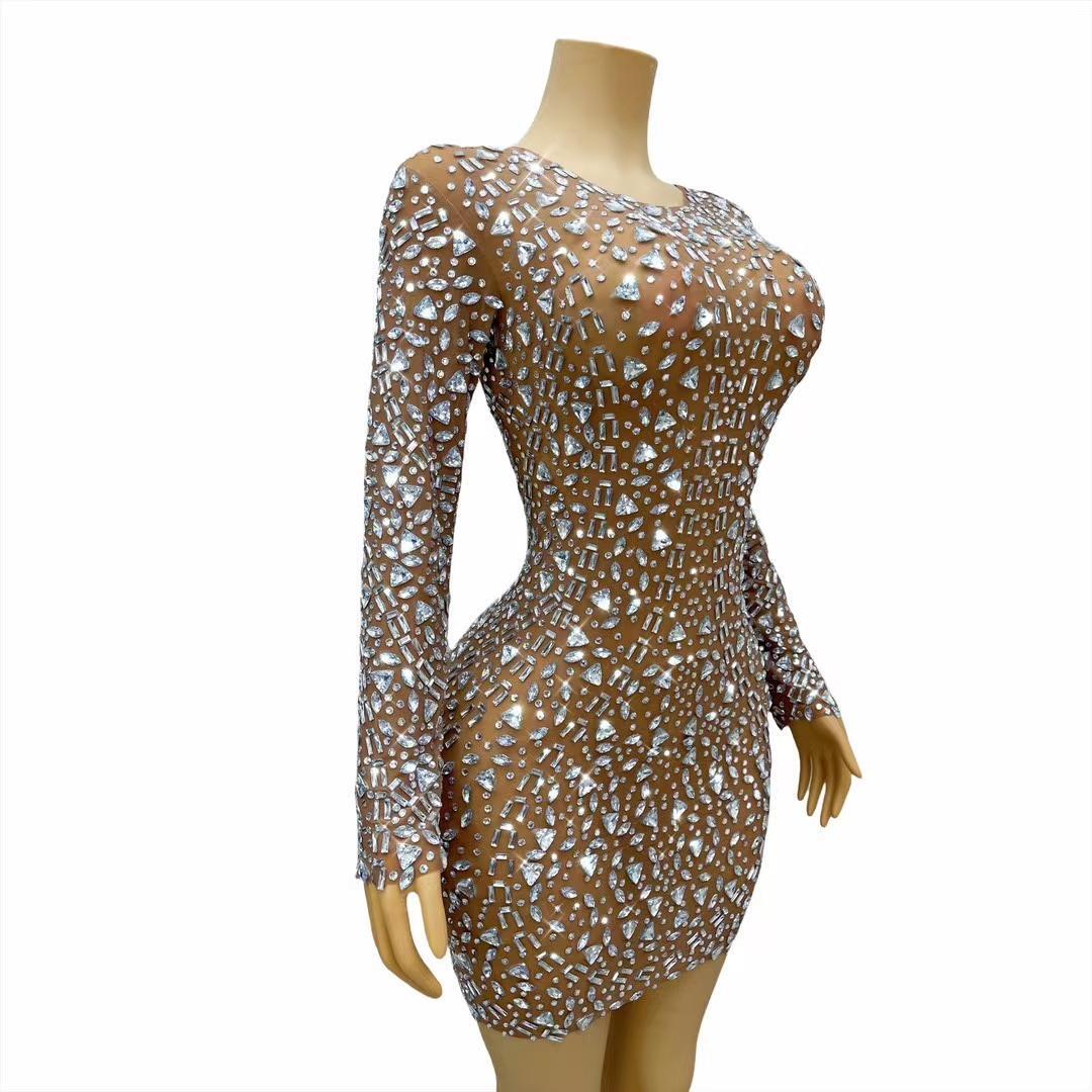 CELESINYI Sanjiaosuo Crystal Geometric Bodysuit