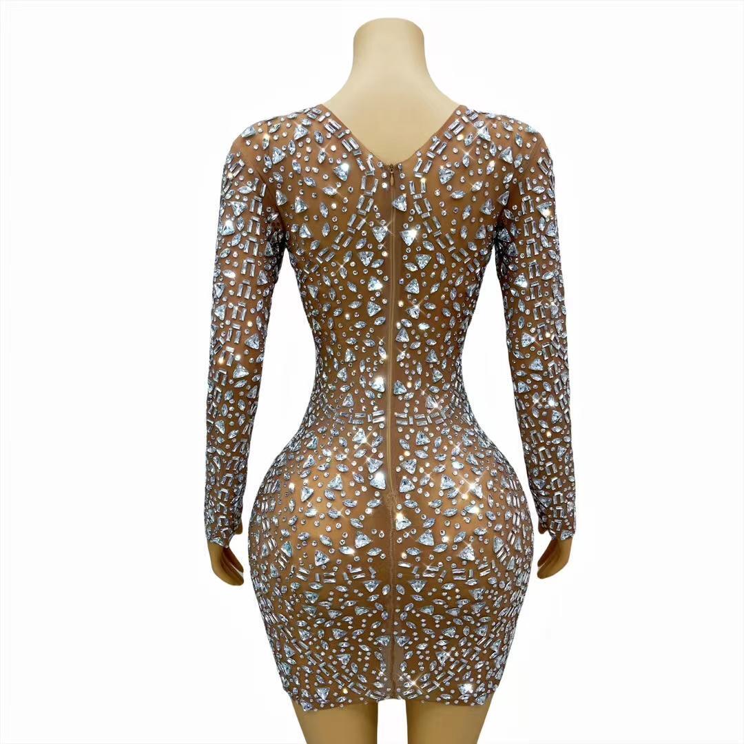CELESINYI Sanjiaosuo Crystal Geometric Bodysuit