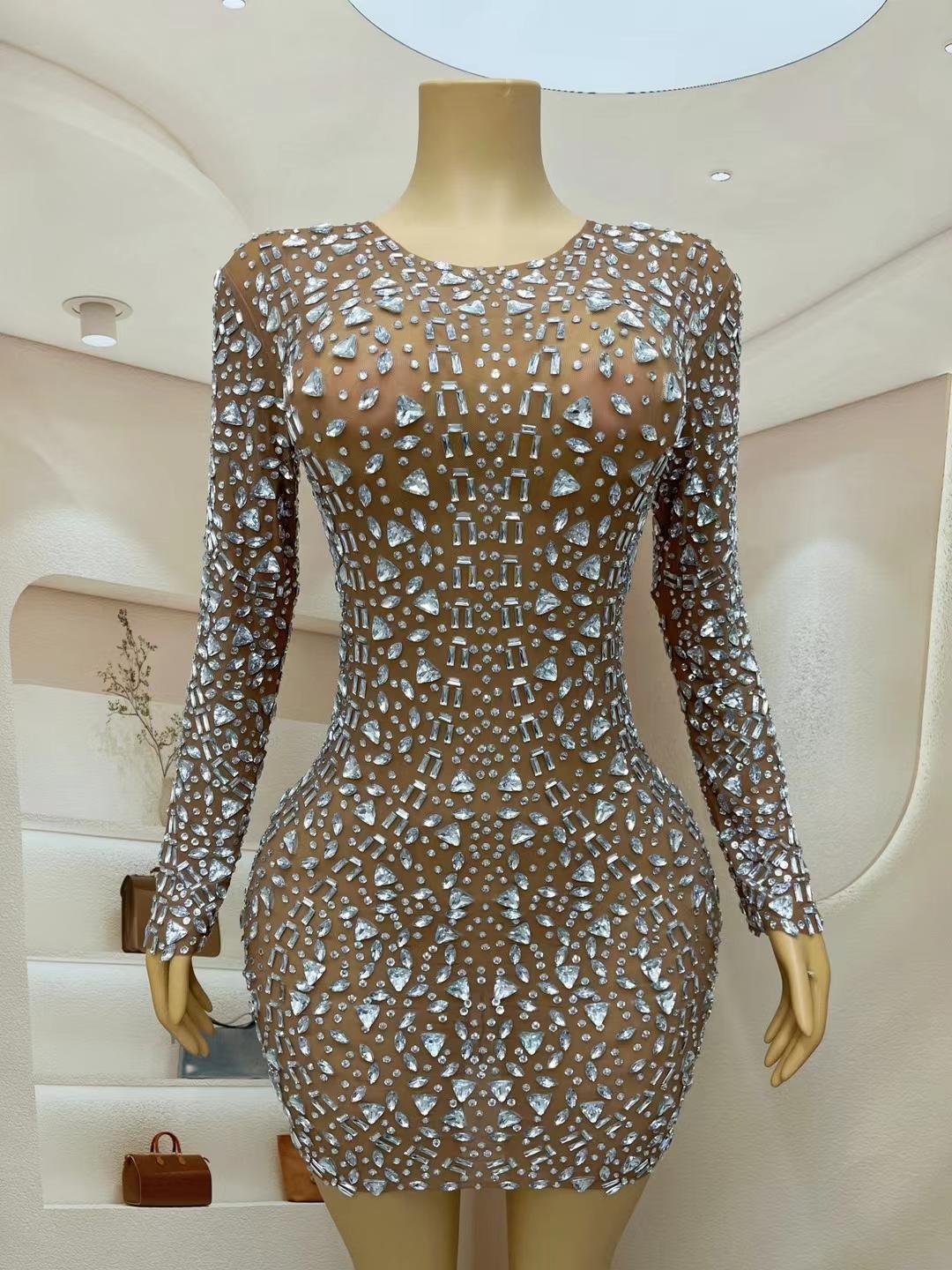 CELESINYI Sanjiaosuo Crystal Geometric Bodysuit