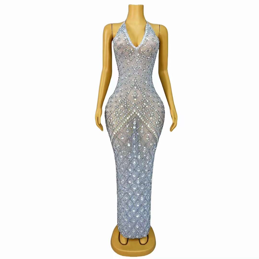 CELESINYI Wumengshan Crystal Ice Blue Gown