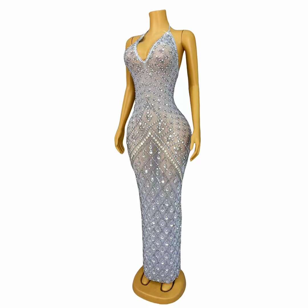 CELESINYI Wumengshan Crystal Ice Blue Gown