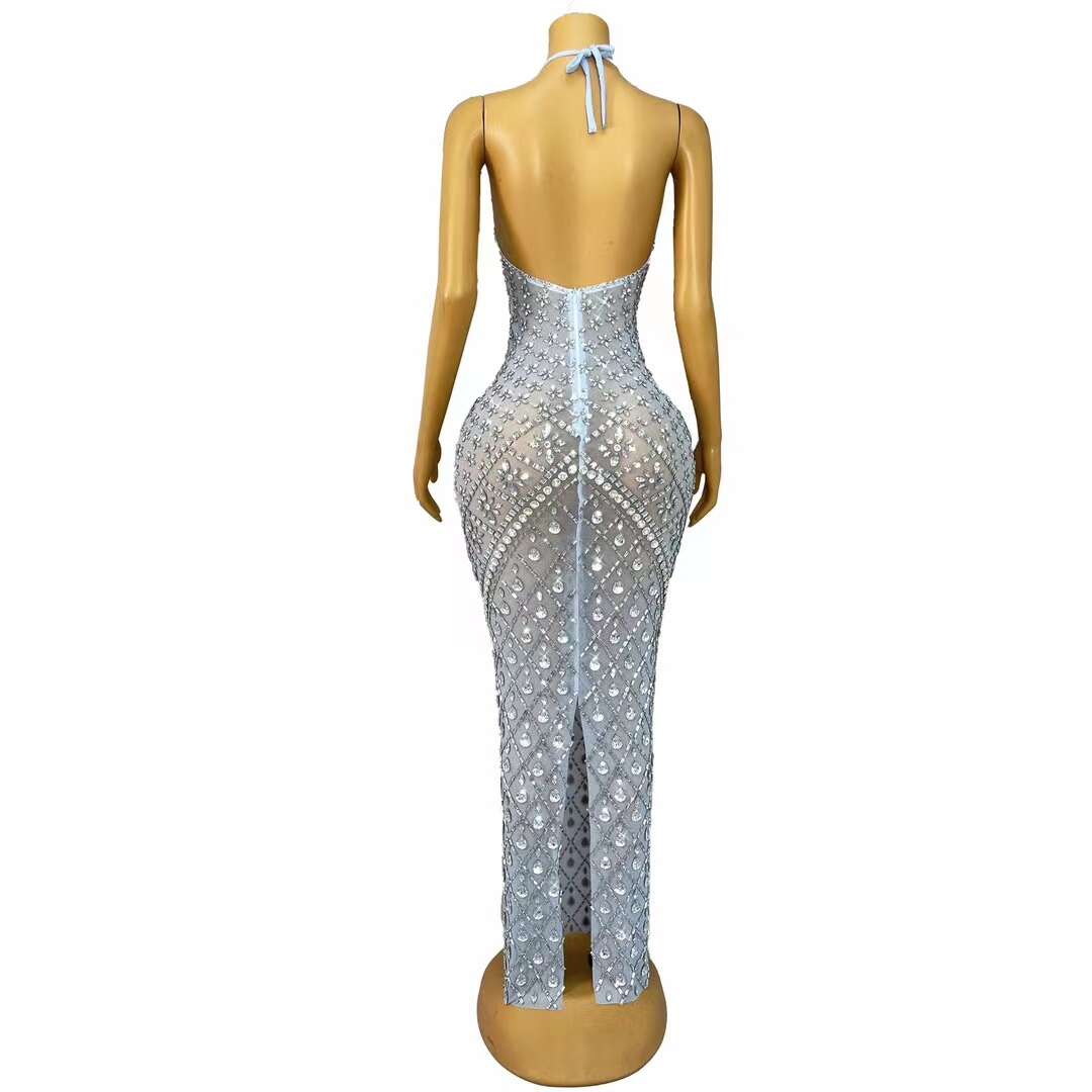 CELESINYI Wumengshan Crystal Ice Blue Gown