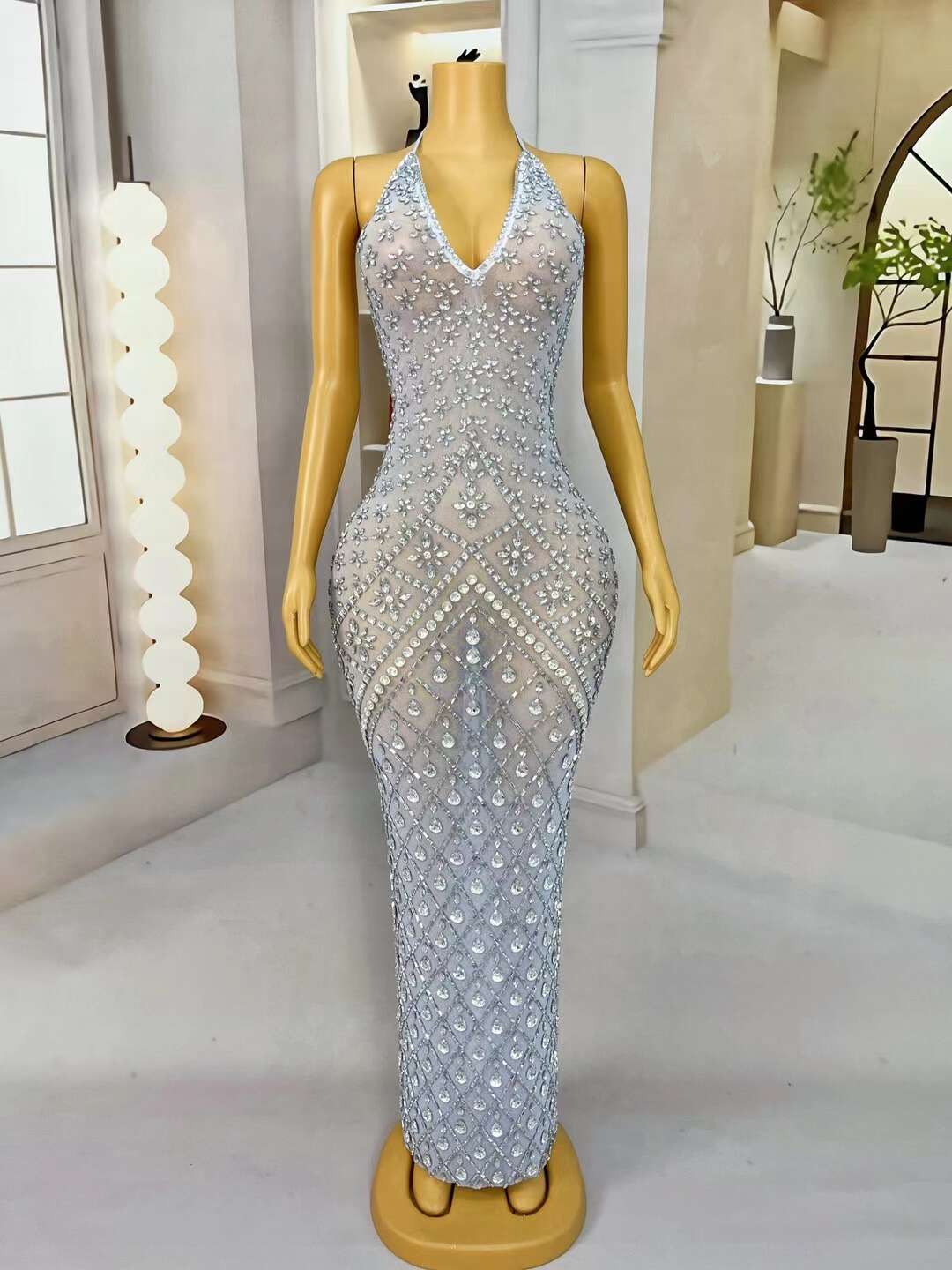 CELESINYI Wumengshan Crystal Ice Blue Gown