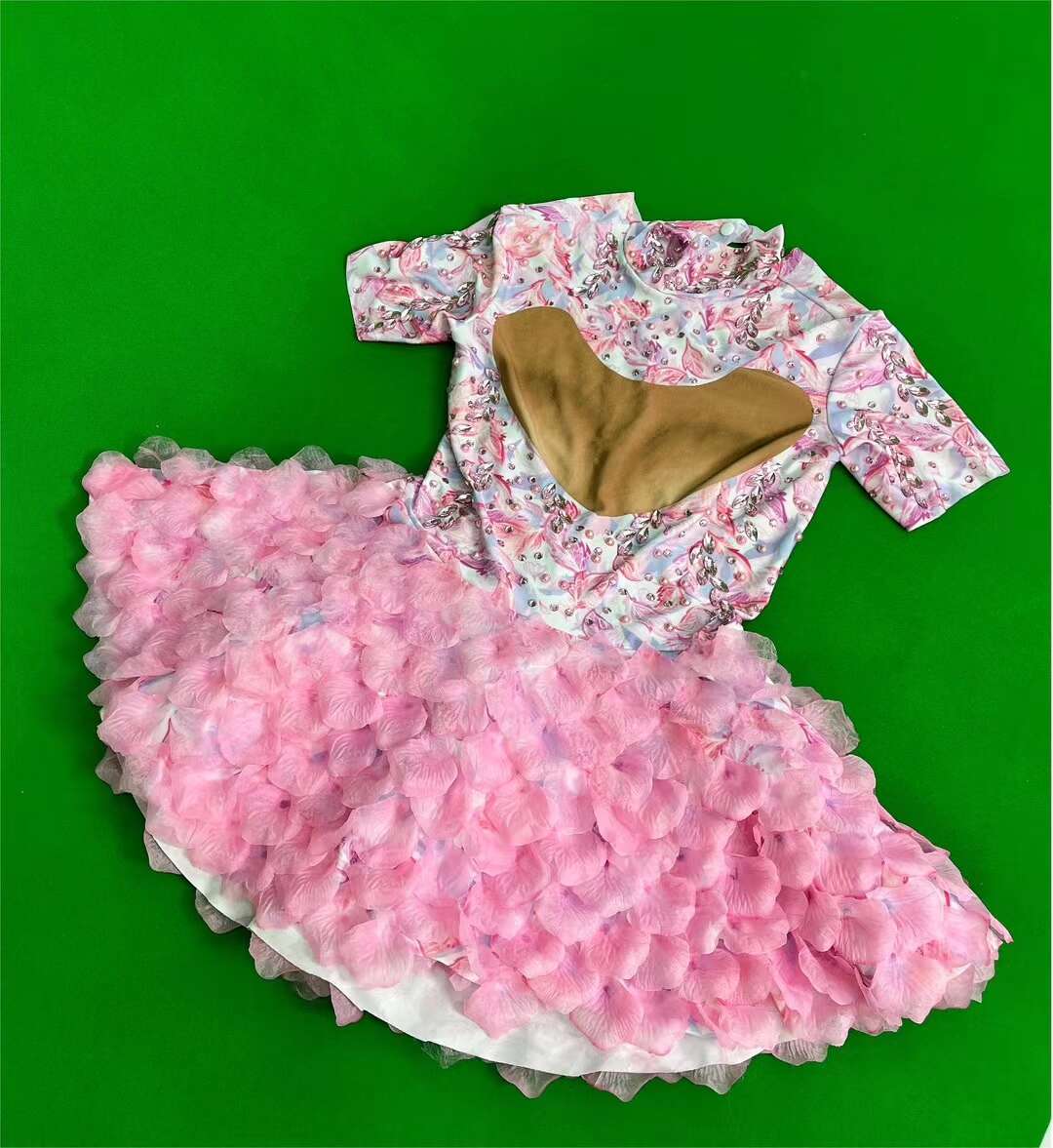 CELESINYI Fensehuayu Crystal Flower Mini Dress
