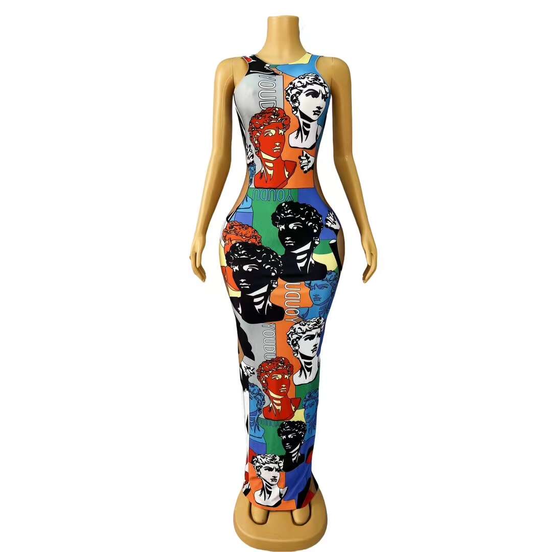 CELESINYI POP Crystal Pop Art Gown