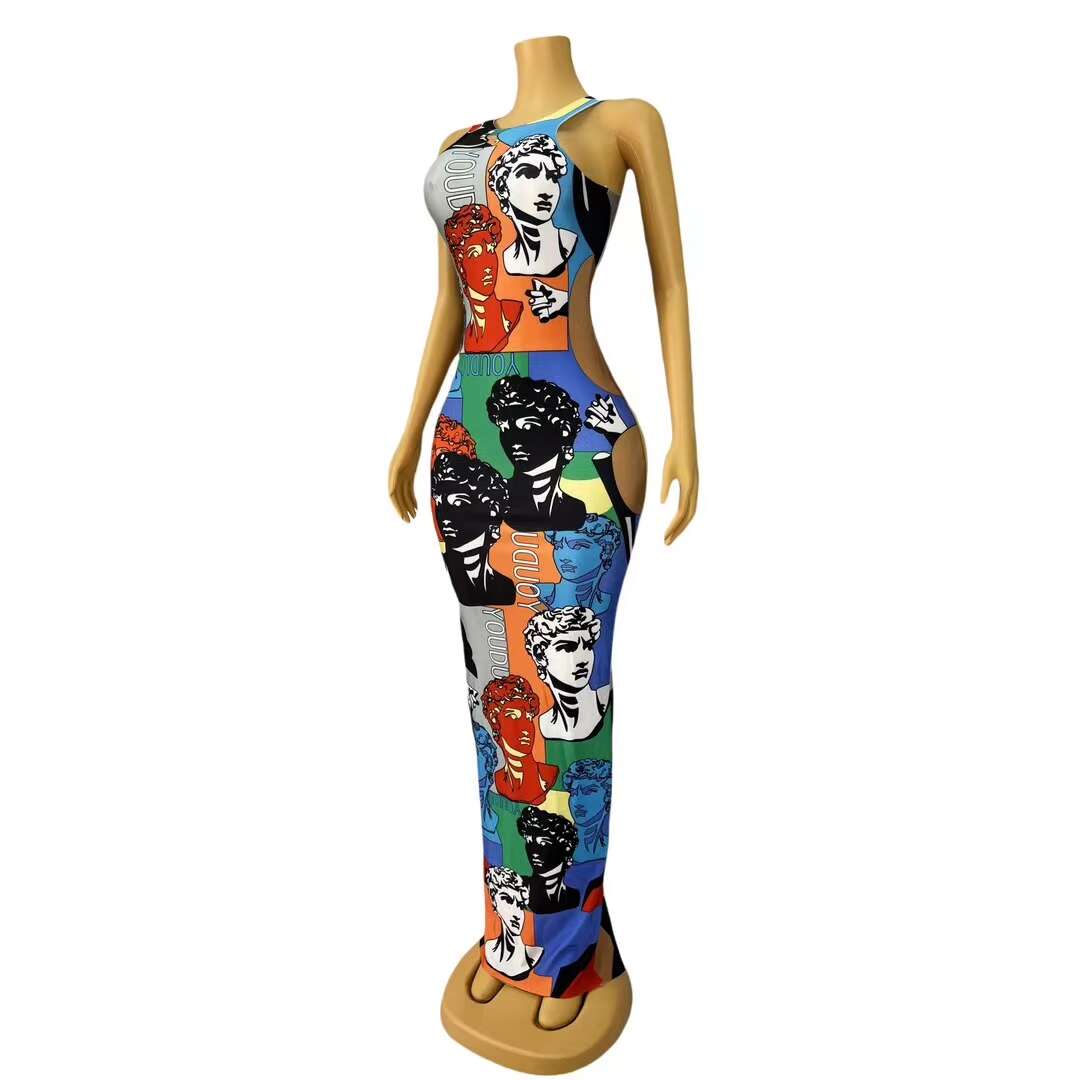 CELESINYI POP Crystal Pop Art Gown