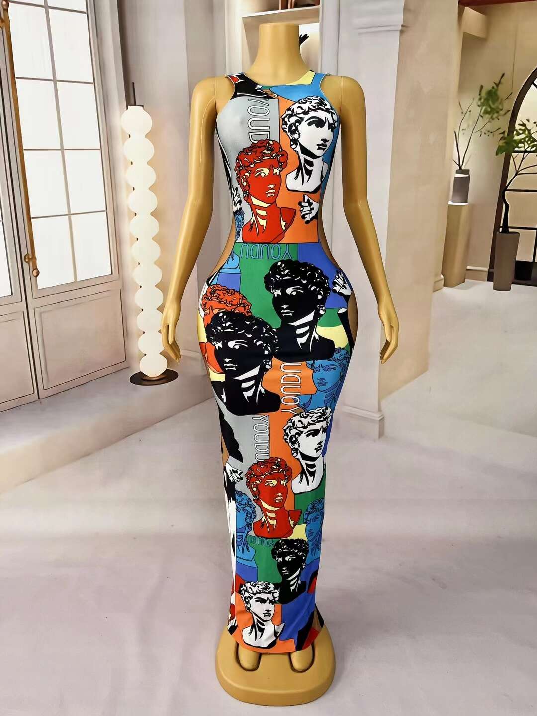 CELESINYI POP Crystal Pop Art Gown