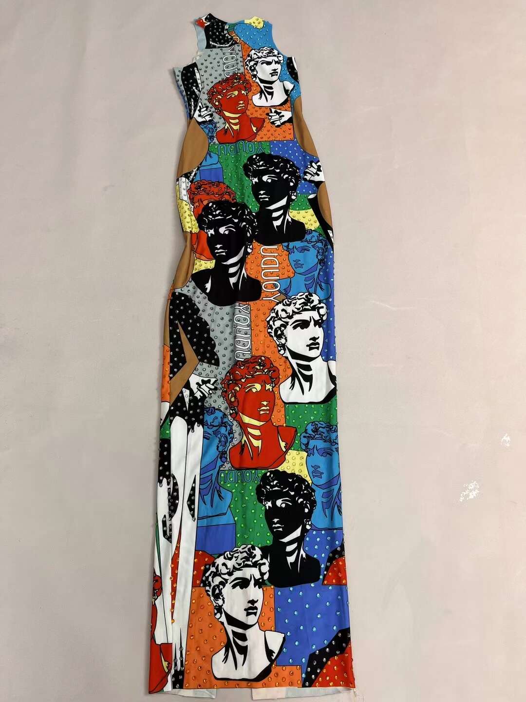 CELESINYI POP Crystal Pop Art Mini Dress