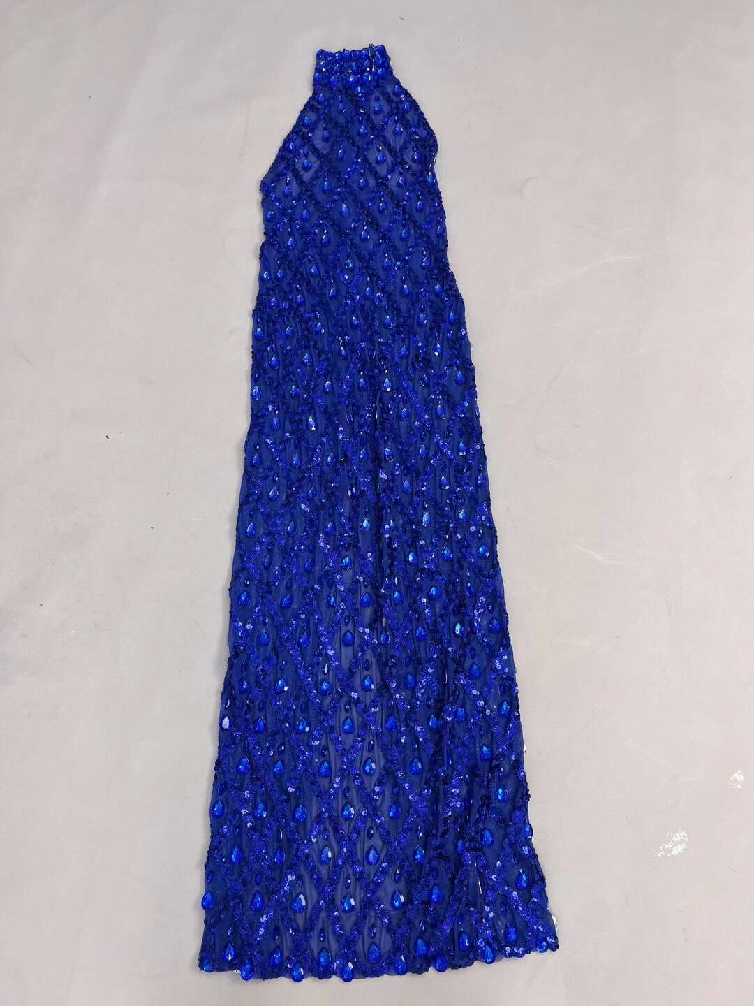 CELESINYI Diduanshaokaojia Crystal Deep Blue Diamond Gown