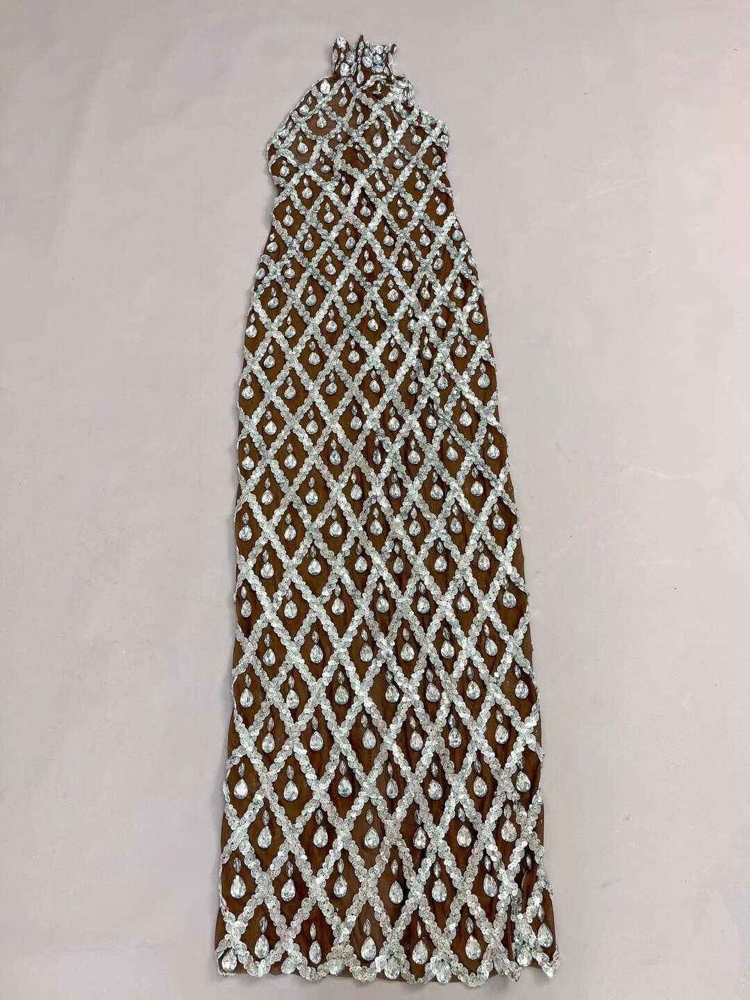 CELESINYI Diduanshaokaojia Crystal Deep Skin Diamond Gown
