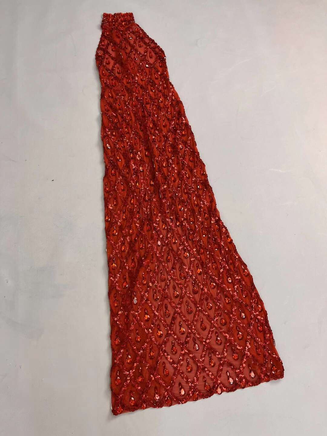 CELESINYI Diduanshaokaojia Crystal Red Diamond Gown