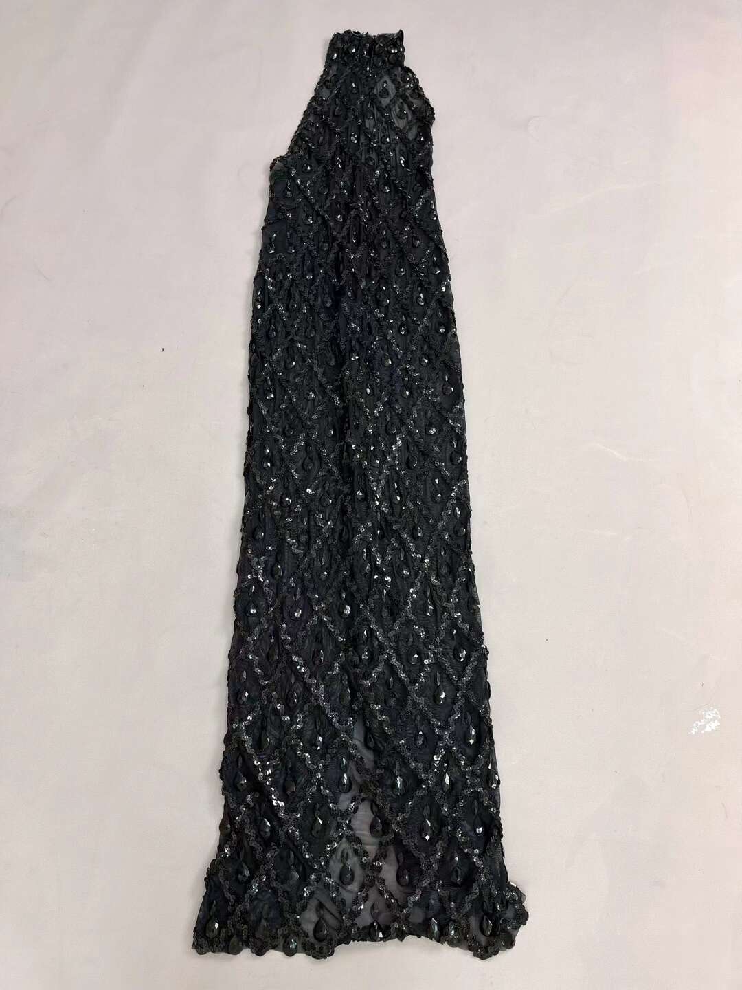 CELESINYI Diduanshaokaojia Crystal Black Diamond Gown