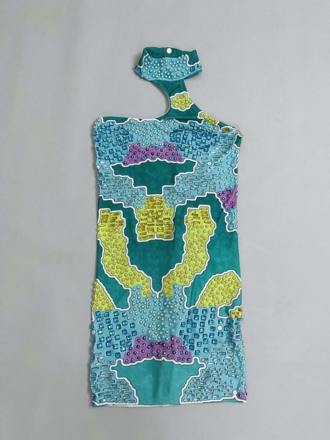 CELESINYI Ditu Crystal Map Mosaic Bodysuit