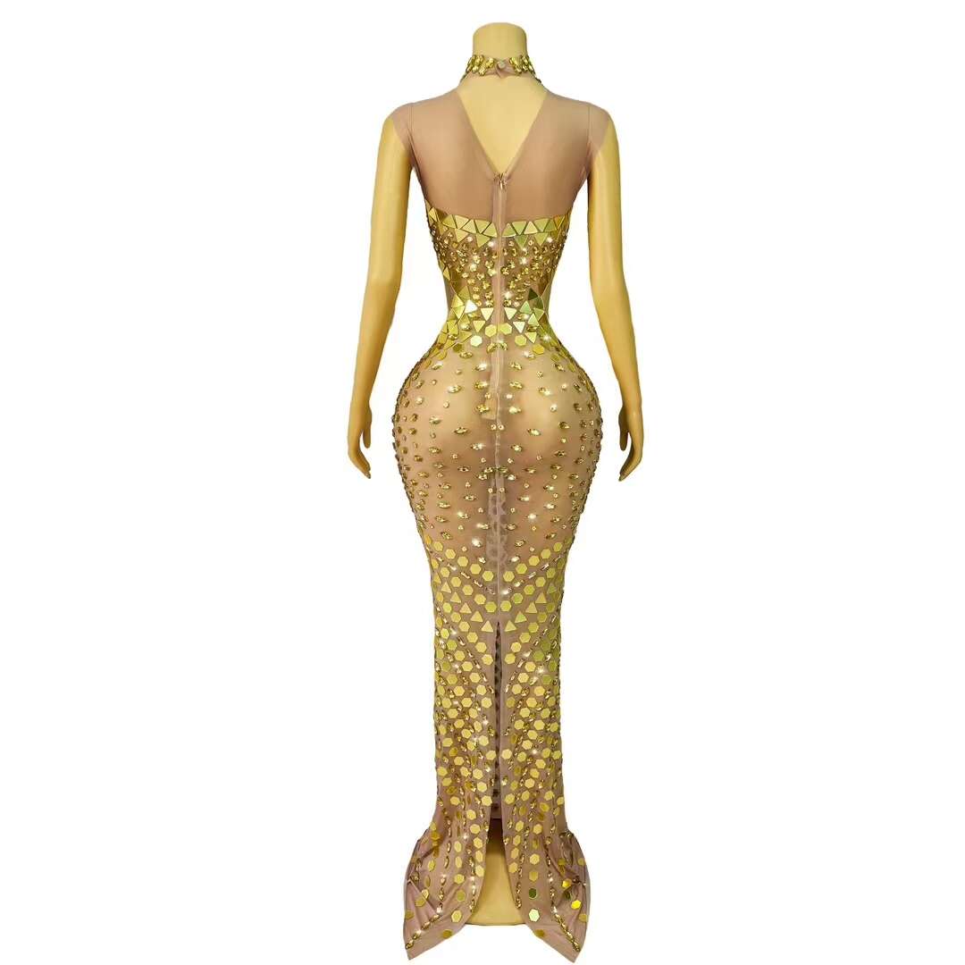 CELESINYI Loukongxing Crystal Gold Gown