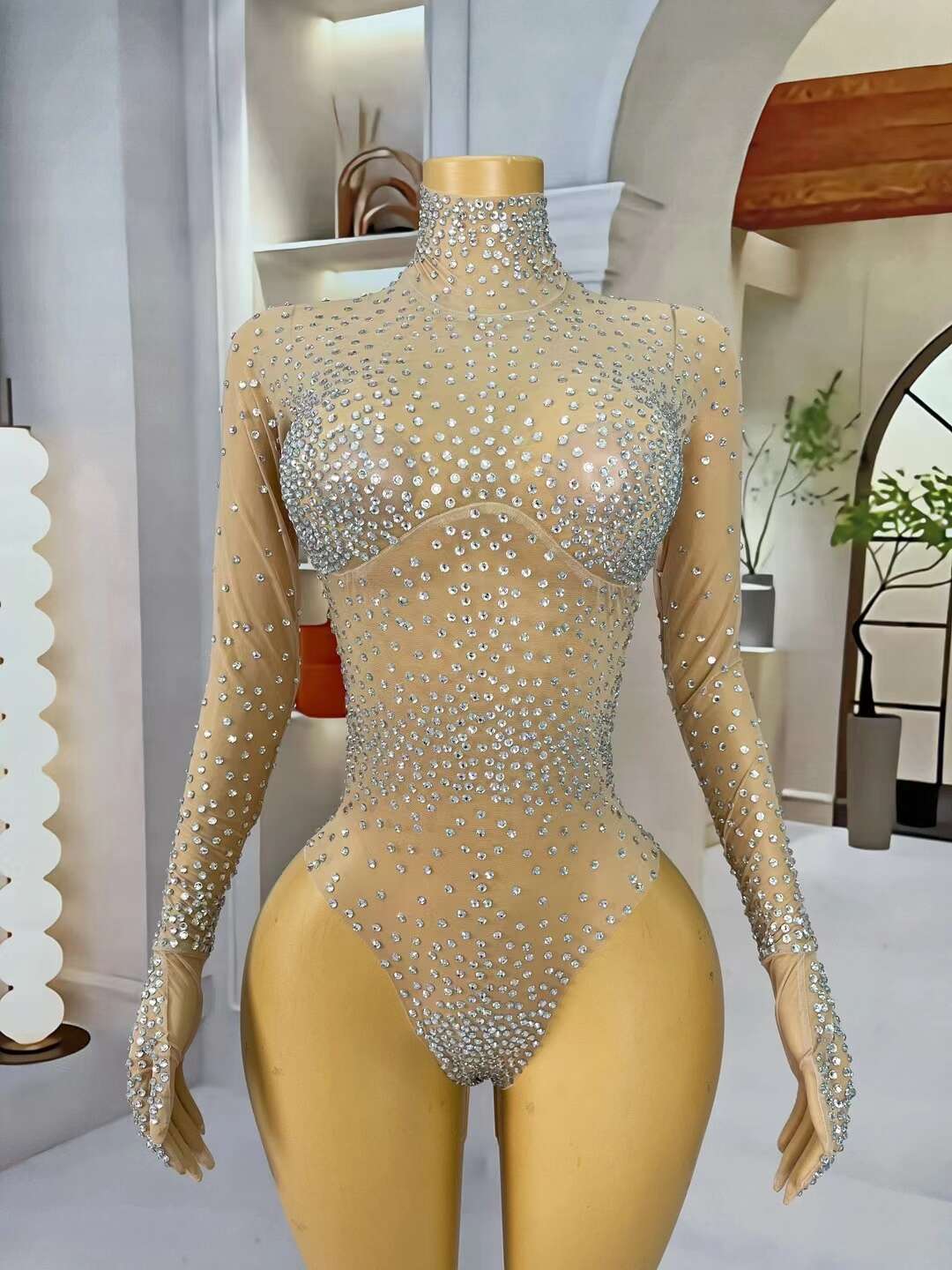 CELESINYI Xinghaichenai Crystal Star Glove Bodysuit