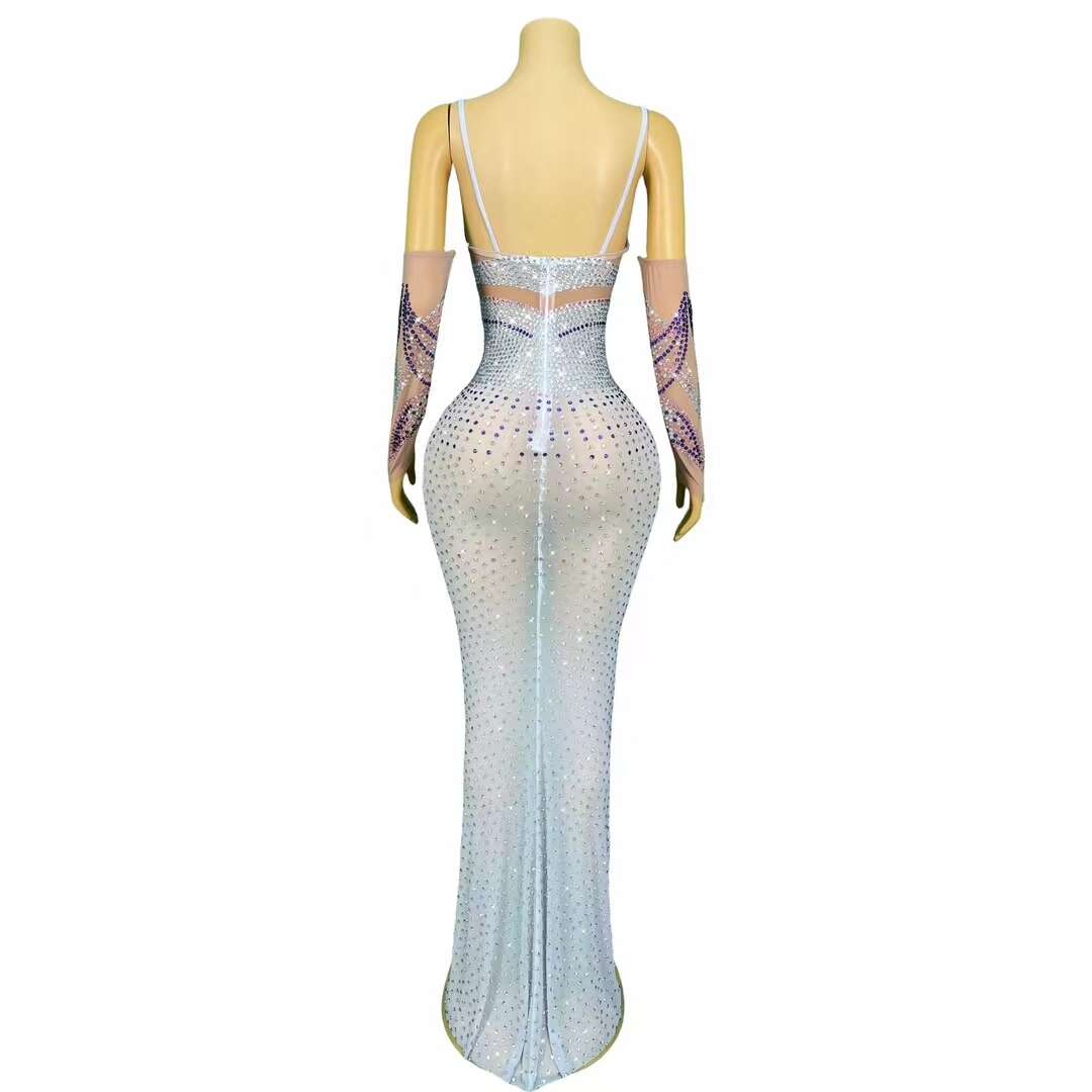 CELESINYI Xiangsiyi Crystal Sweetheart Gloves Gown