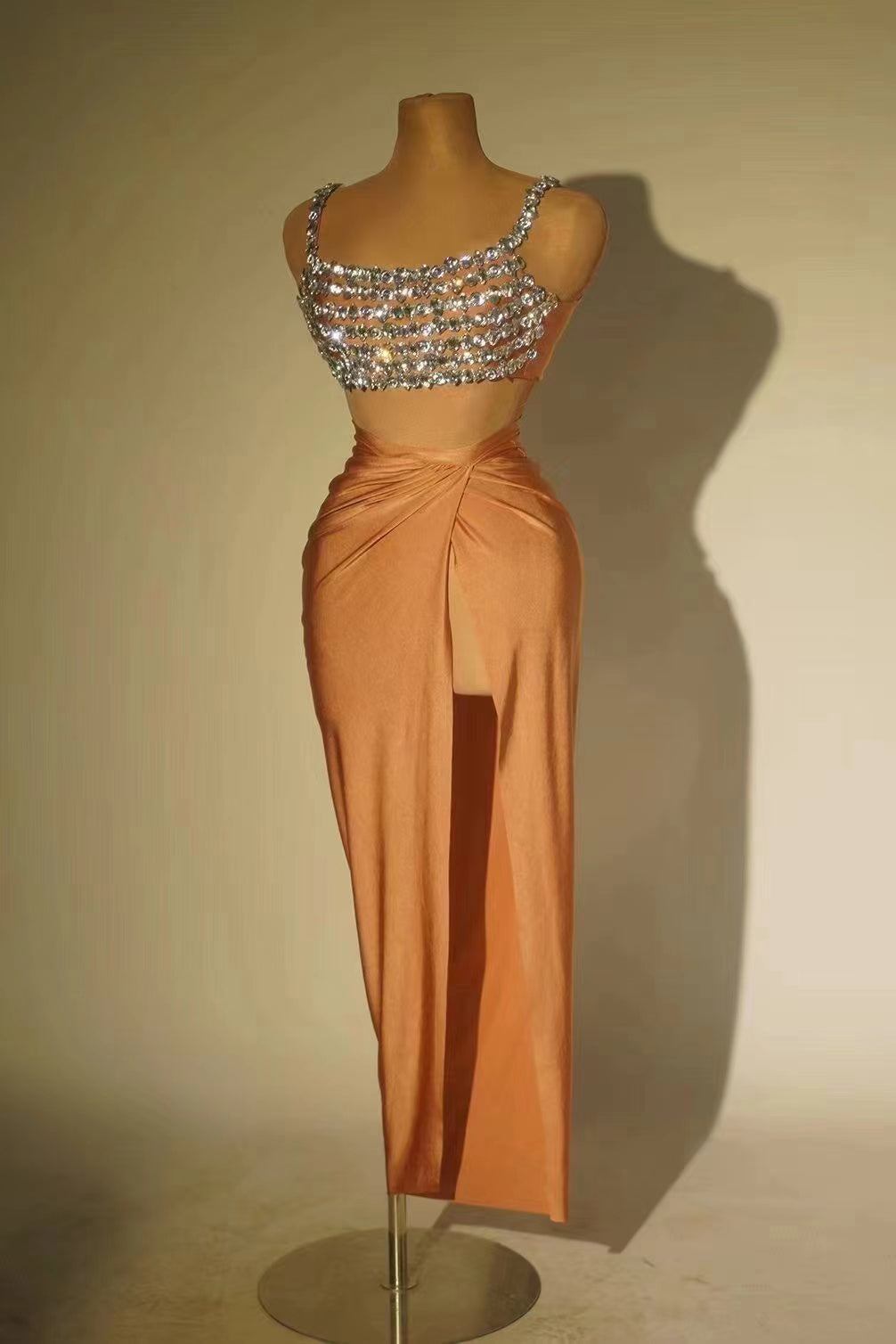 CELESINYI Beixin Crystal Skin Vest Gown Set