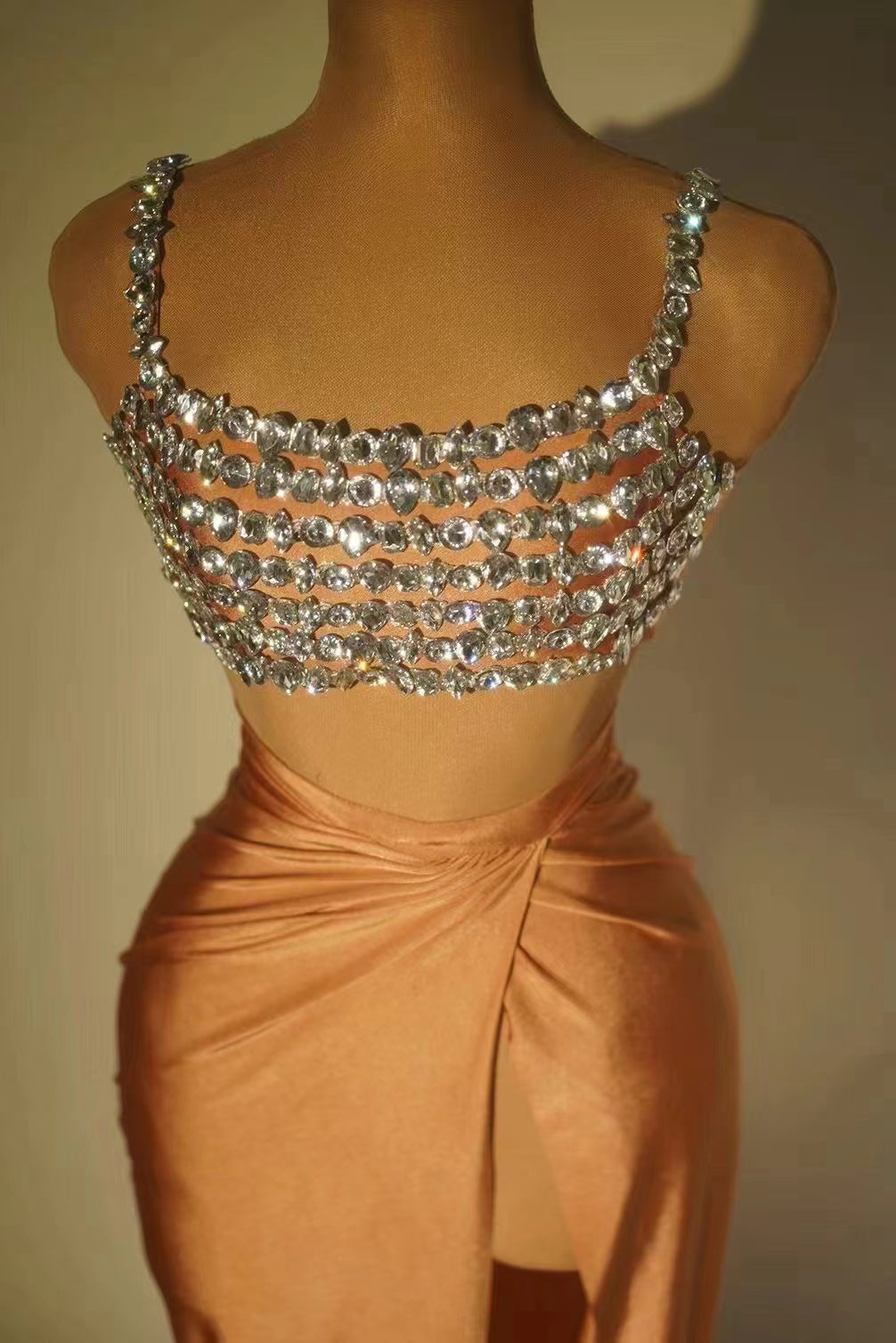 CELESINYI Beixin Crystal Skin Vest Gown Set