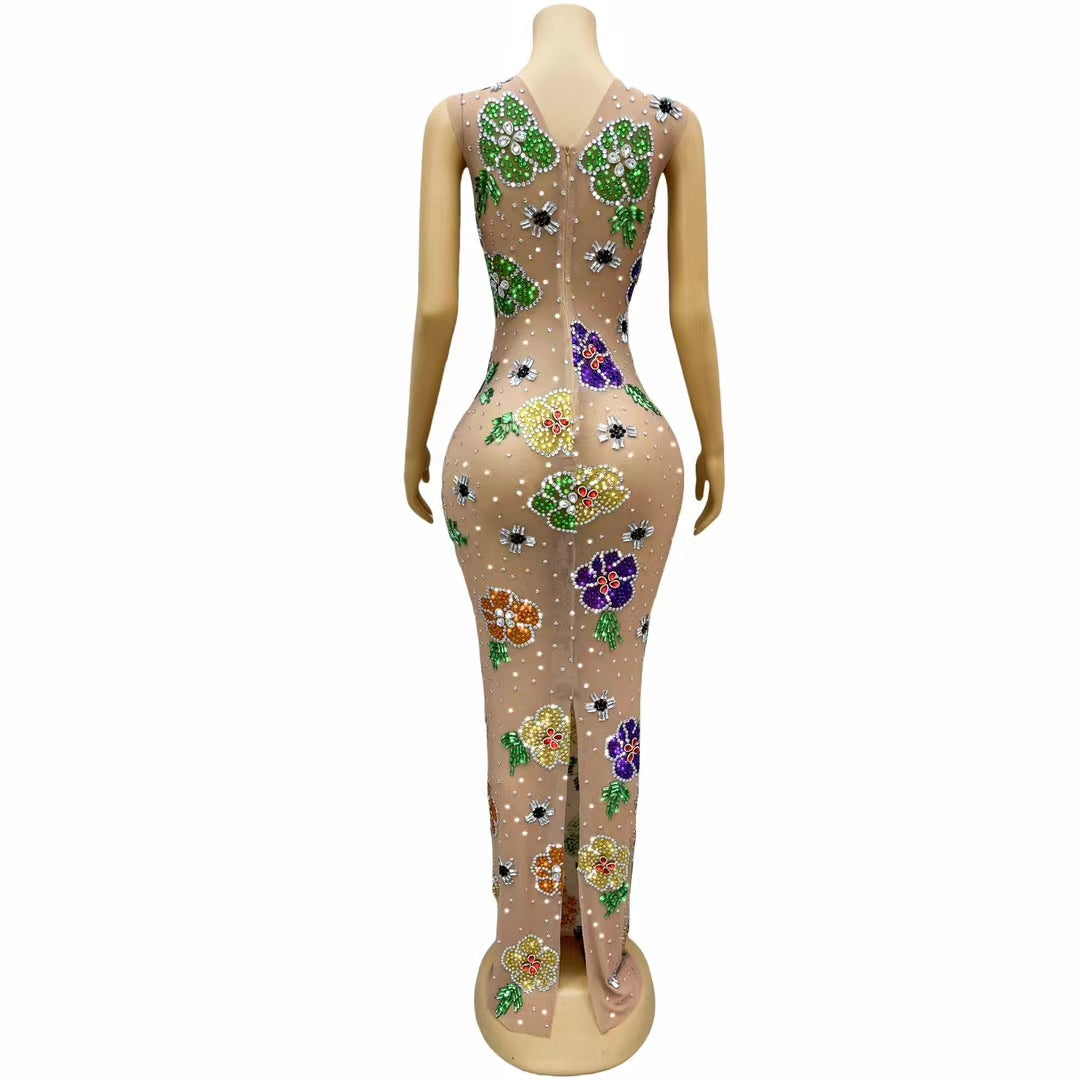 CELESINYI Qianhua Crystal Flower Gown
