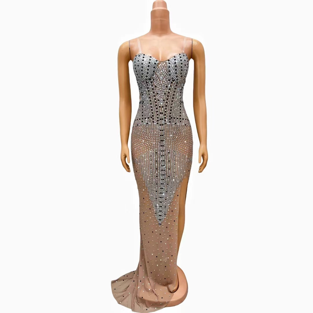 CELESINYI Pubuqun Crystal Waterfall Gown