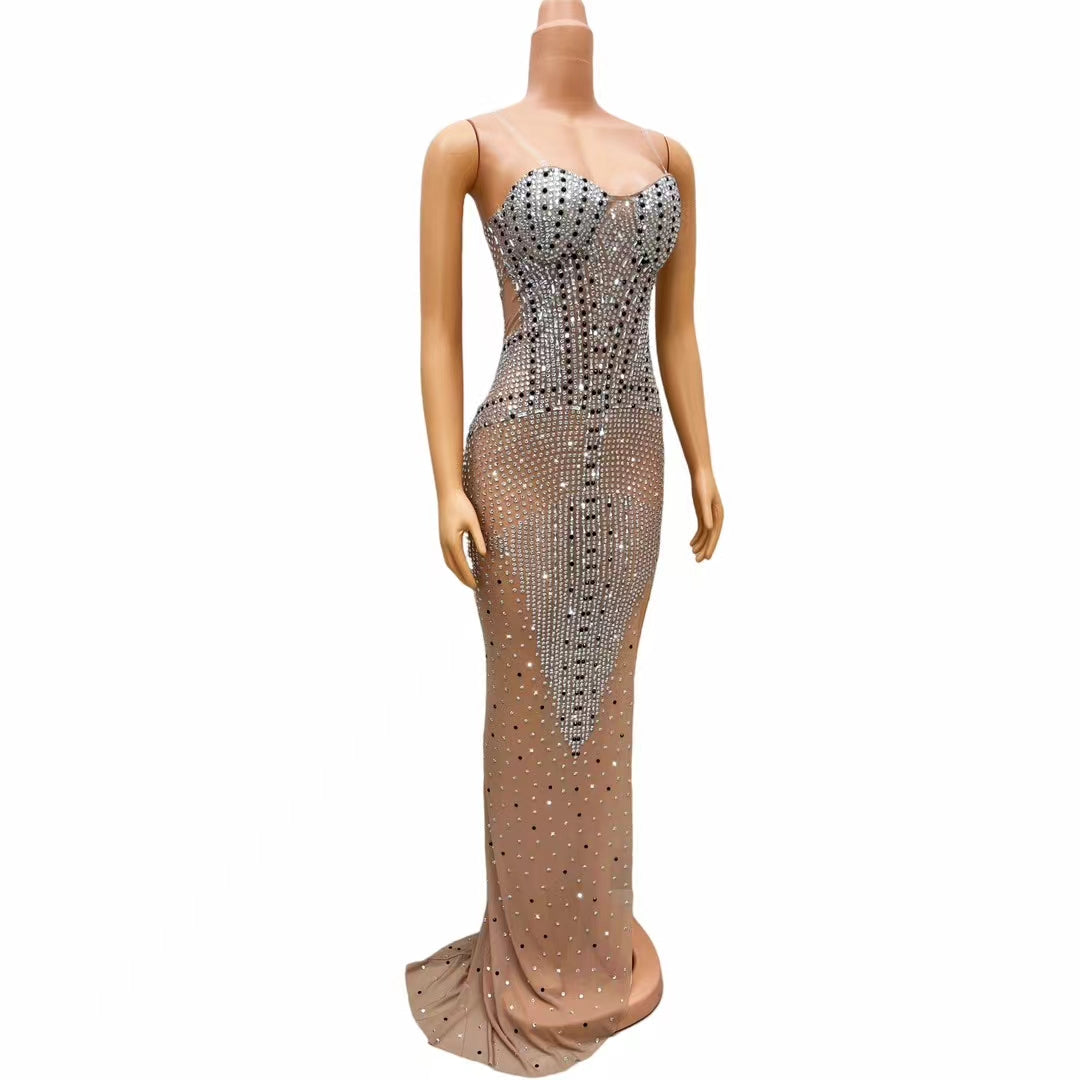 CELESINYI Pubuqun Crystal Waterfall Gown