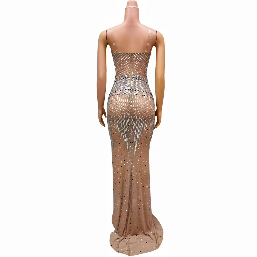 CELESINYI Pubuqun Crystal Waterfall Gown