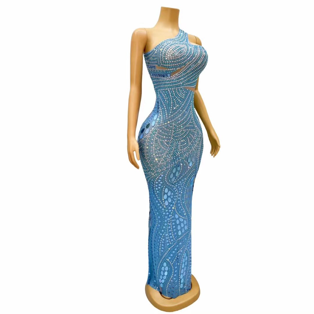 CELESINYI Shanhuhai Crystal Coral Gown